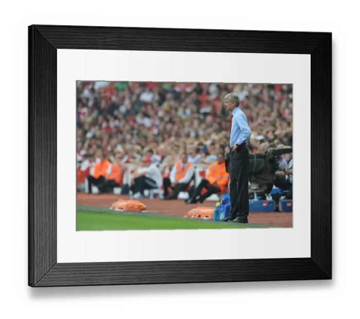 Framed Print : Arsene Wenger's Triumph: Arsenal's 4-0 Victory Over Wigan Athletic, 2009