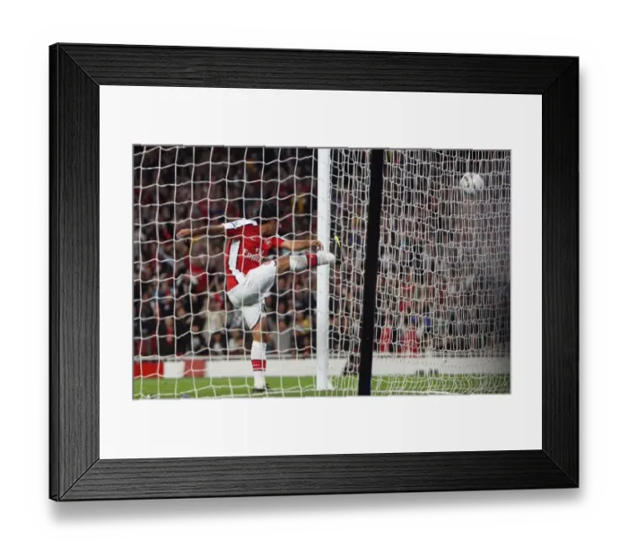 Framed Print : Carlos Vela scores Arsenals 2nd goal Framed Print : Carlos Vela scores Arsenals 2nd goal