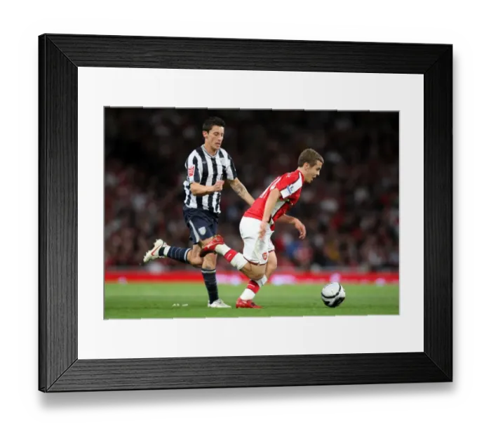 Framed Print : Arsenal's Jack Wilshere Scores Twice Against West Brom in Carling Cup Clash