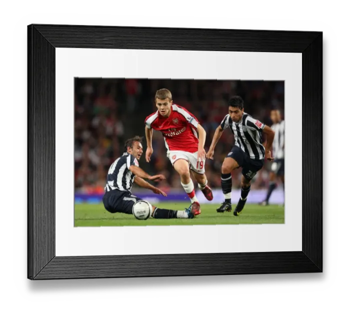 Framed Print : Jack Wilshere's Brace: Arsenal's 2-0 Carling Cup Victory Over West Brom