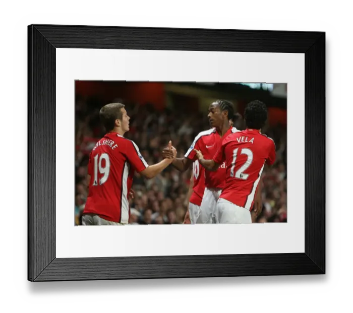 Framed Print : Sanchez Watt celebrates scoring Arsenals 1st goal Framed Print : Sanchez Watt celebrates scoring Arsenals 1st goal