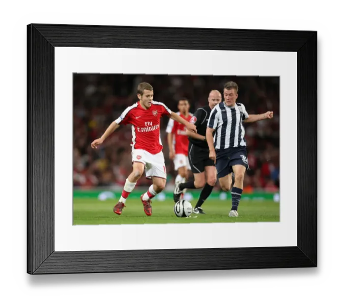 Framed Print : Arsenal's Jack Wilshere Scores Twice in 2:0 Carling Cup Victory over West Brom's Simon Cox Framed Print : Arsenal's Jack Wilshere Scores Twice in 2:0 Carling Cup Victory over West Brom's Simon Cox