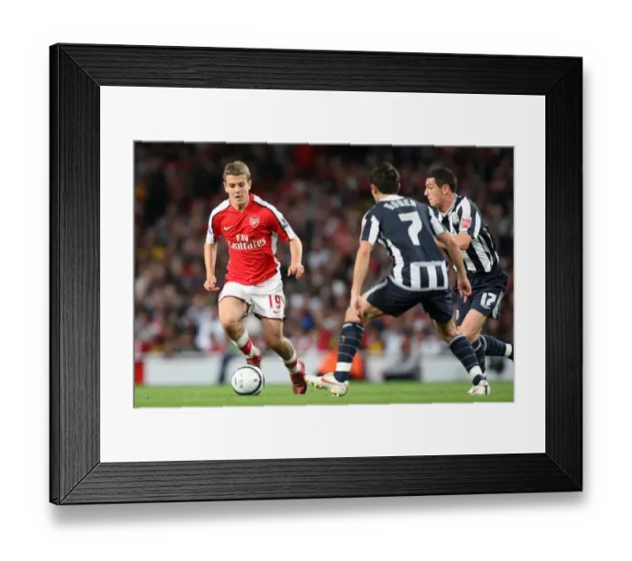Framed Print : Jack Wilshere (Arsenal) Graham Dorrans and Robert Koren (WBA)