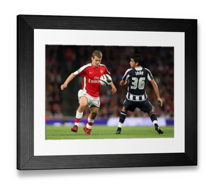 Framed Print : Jack Wilshere (Arsenal) Gonzalo Jara (WBA) Framed Print : Jack Wilshere (Arsenal) Gonzalo Jara (WBA)