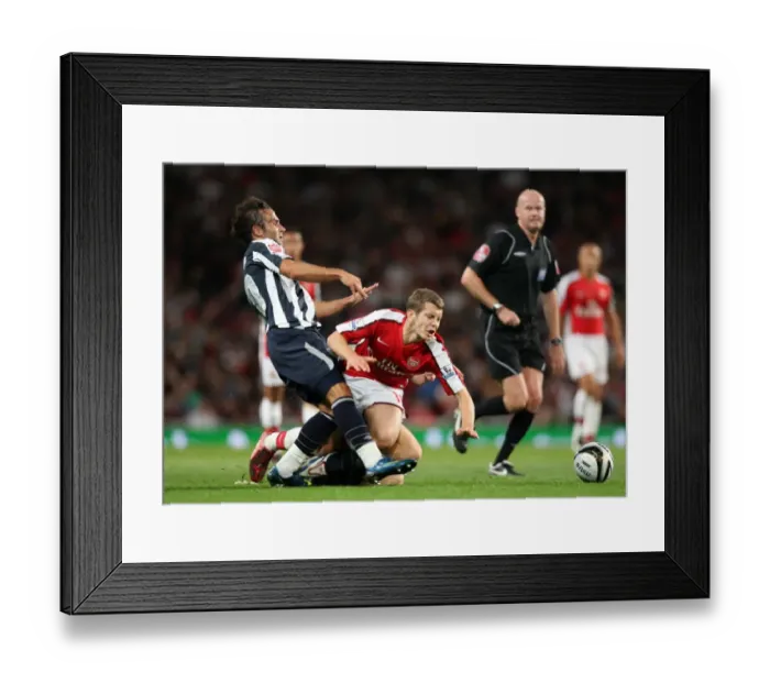 Framed Print : Jack Wilshere's Brilliant Performance: Arsenal's 2-0 Carling Cup Victory over West Brom