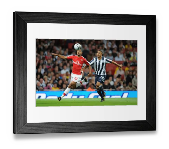 Framed Print : Armand Traore (Arsenal) Jerome Thomas (WBA)