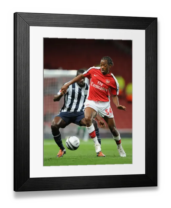 Framed Print : Sanchez Watt (Arsenal) Leon Barnett (WBA) Framed Print : Sanchez Watt (Arsenal) Leon Barnett (WBA)