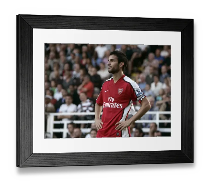 Framed Print : Cesc Fabregas: Leading Arsenal to Victory over Fulham in the Barclays Premier League Framed Print : Cesc Fabregas: Leading Arsenal to Victory over Fulham in the Barclays Premier League