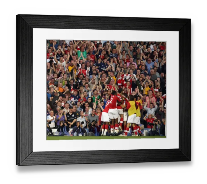 Framed Print : Robin van Persie's Euphoric Goal: Arsenal's Thrilling 1-0 Victory over Fulham, 2009