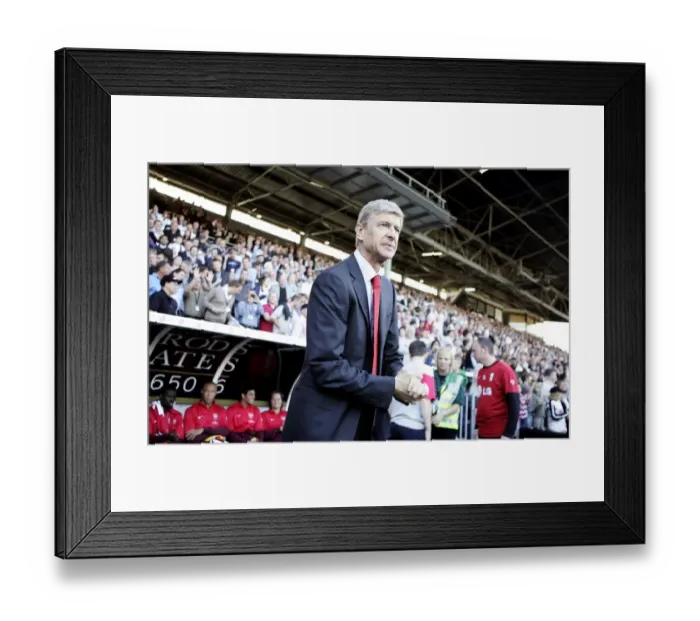 Framed Print : Arsene Wenger Guides Arsenal to a 1-0 Victory over Fulham in the Barclays Premier League Framed Print : Arsene Wenger Guides Arsenal to a 1-0 Victory over Fulham in the Barclays Premier League