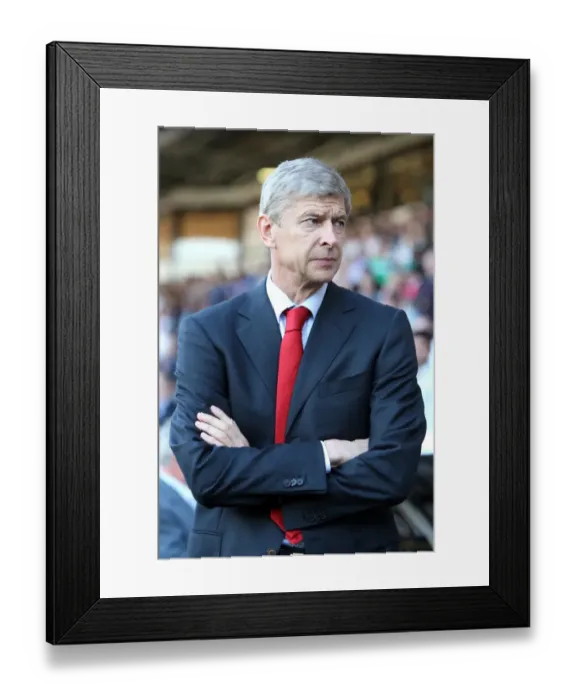 Framed Print : Arsene Wenger Guides Arsenal to a 1-0 Win Over Fulham in the Premier League, 2009