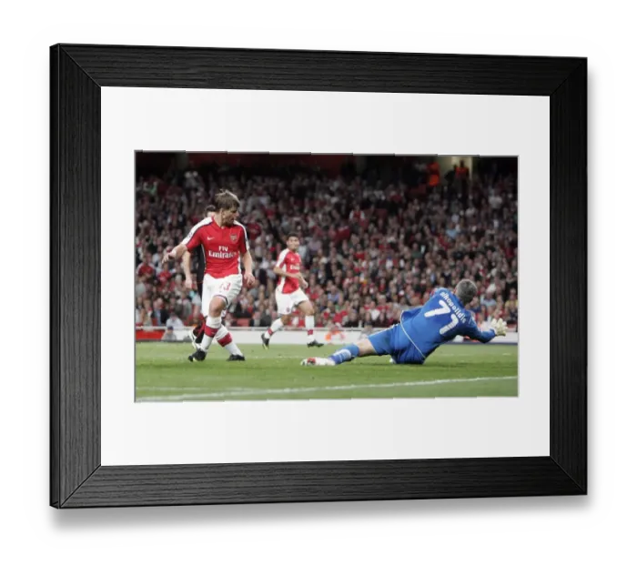 Framed Print : Arshavin Strikes Again: Arsenal's 2-0 Goal vs. Olympiacos in the Champions League Framed Print : Arshavin Strikes Again: Arsenal's 2-0 Goal vs. Olympiacos in the Champions League