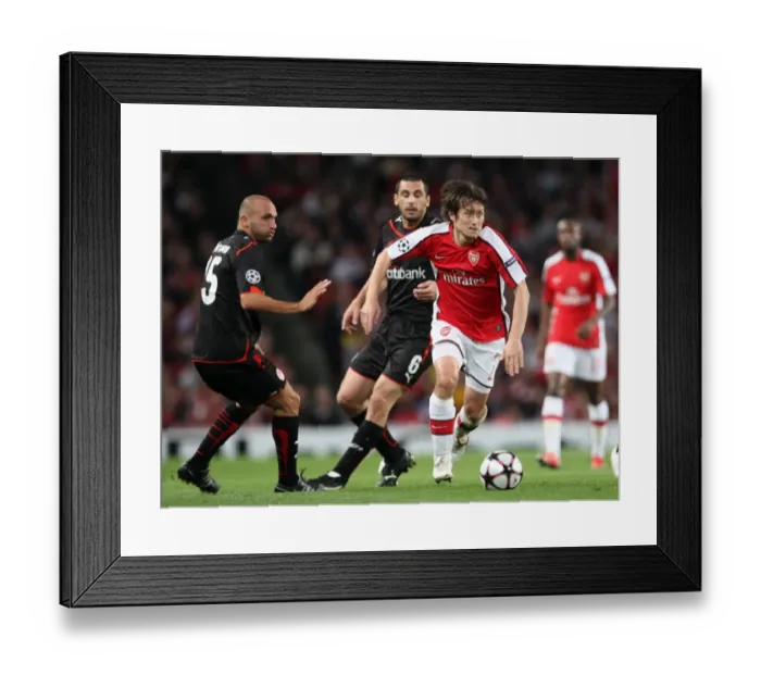 Framed Print : Arsenal's Rosicky and Bravo Shine in 2:0 UEFA Champions League Victory over Olympiacos at Emirates Stadium, September 29, 2009 Framed Print : Arsenal's Rosicky and Bravo Shine in 2:0 UEFA Champions League Victory over Olympiacos at Emirates Stadium, September 29, 2009
