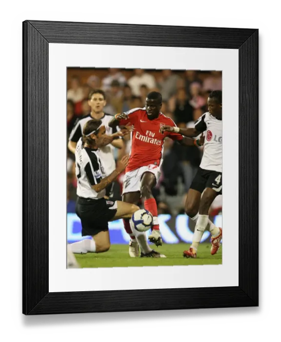 Framed Print : Emmanuel Eboue (Arsenal) Jonathan Greening and John Pantsil (Fulham) Framed Print : Emmanuel Eboue (Arsenal) Jonathan Greening and John Pantsil (Fulham)