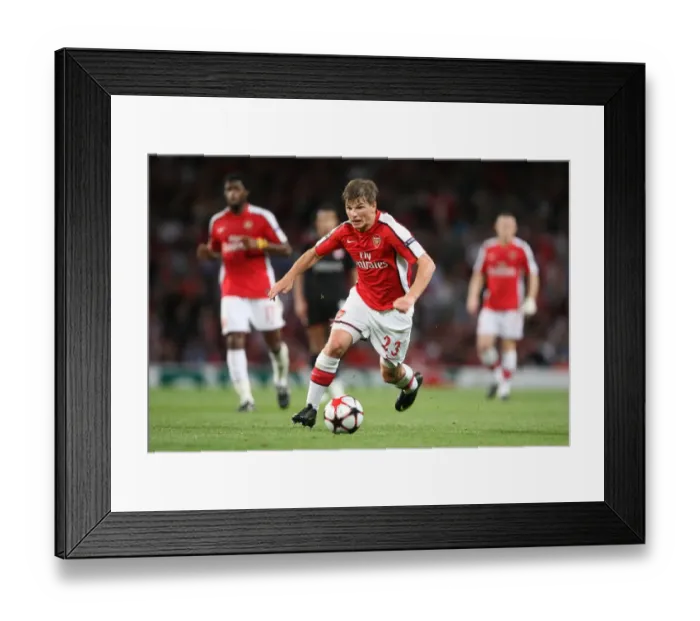 Framed Print : Arshavin's Brilliant Goals Secure 2-0 Arsenal Victory over Olympiacos in UEFA Champions League