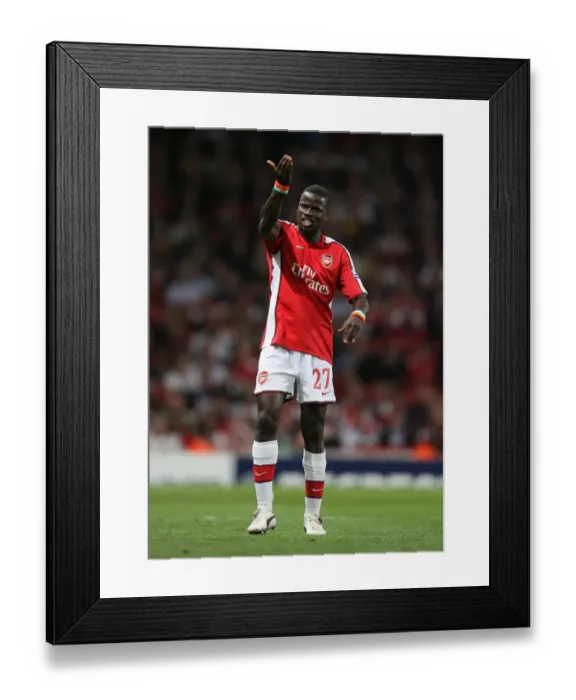 Framed Print : Thrilling Goal: Eboue Scores the Difference for Arsenal against Olympiacos in 2009 Champions League Framed Print : Thrilling Goal: Eboue Scores the Difference for Arsenal against Olympiacos in 2009 Champions League