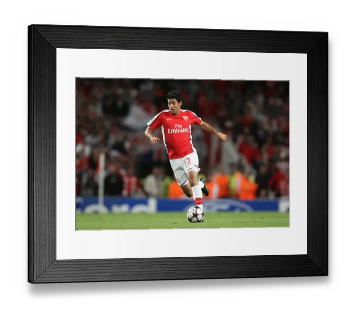 Framed Print : Carlos Vela Scores in Arsenal's 2-0 Victory over Olympiacos in the UEFA Champions League at Emirates Stadium, 2009