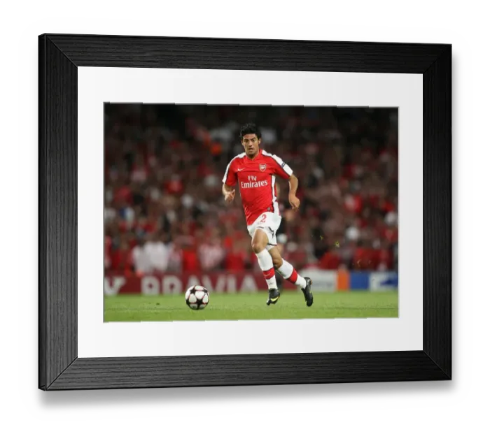 Framed Print : Arsenal's Unforgettable 2-0 Victory over Olympiacos: Carlos Vela's Game-Winning Goal, UEFA Champions League, 2009
