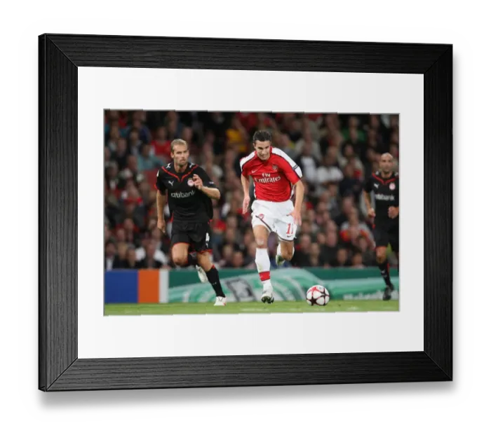 Framed Print : Robin van Persie (Arsenal) Olaf Mellberg (Olympiacos) Framed Print : Robin van Persie (Arsenal) Olaf Mellberg (Olympiacos)