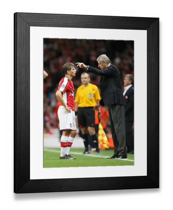 Framed Print : Arsene Wenger Celebrates with Andrey Arshavin after Arsenal's 2-0 Win over Olympiacos in the UEFA Champions League, Emirates Stadium, 2009 Framed Print : Arsene Wenger Celebrates with Andrey Arshavin after Arsenal's 2-0 Win over Olympiacos in the UEFA Champions League, Emirates Stadium, 2009