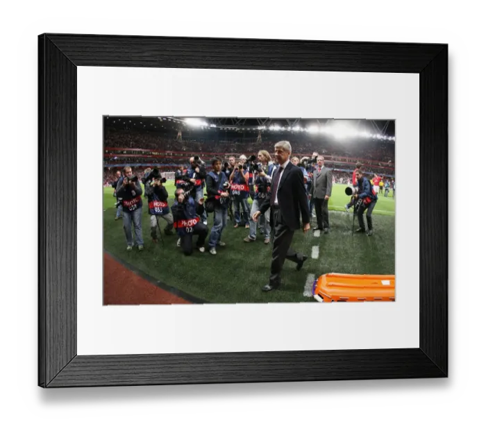 Framed Print : Arsene Wenger Celebrates Arsenal's 2-0 UEFA Champions League Victory over Olympiacos Framed Print : Arsene Wenger Celebrates Arsenal's 2-0 UEFA Champions League Victory over Olympiacos