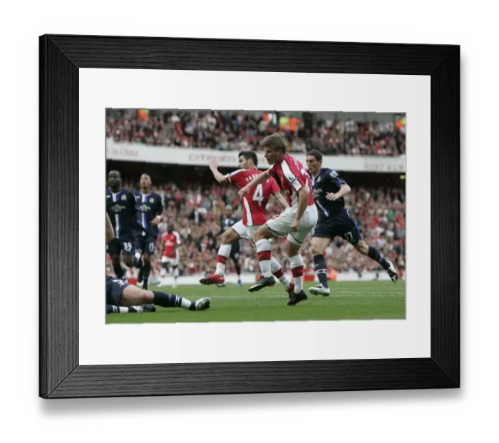 Framed Print : Andrey Arshavin scores Arsenals 3rd goal Framed Print : Andrey Arshavin scores Arsenals 3rd goal