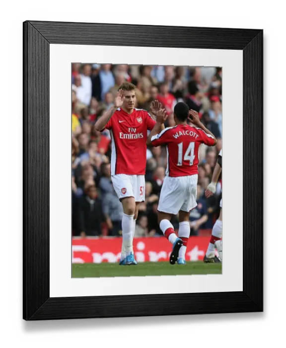 Framed Print : Nicklas Bendtner celebrates scoring the 6th Arsenal Framed Print : Nicklas Bendtner celebrates scoring the 6th Arsenal