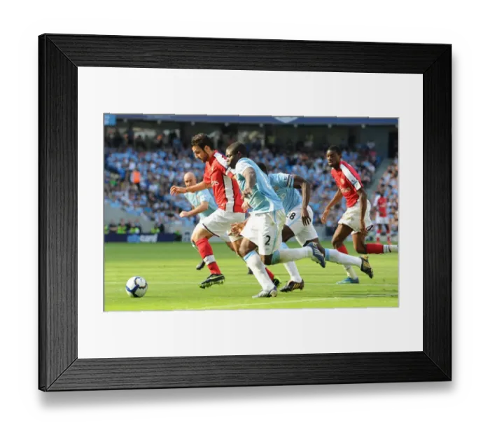 Framed Print : Cesc Fabregas (Arsenal) Micah Richards (Man City) Framed Print : Cesc Fabregas (Arsenal) Micah Richards (Man City)