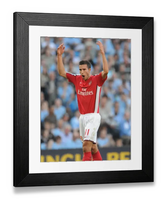 Framed Print : Robin van Persie's Heartbreaking Performance: Manchester City 4-2 Arsenal, 2009