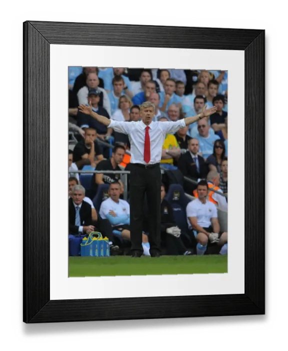 Framed Print : Arsene Wenger's Defeat at Manchester City: 4-2 Barclays Premier League Loss, 2009 Framed Print : Arsene Wenger's Defeat at Manchester City: 4-2 Barclays Premier League Loss, 2009
