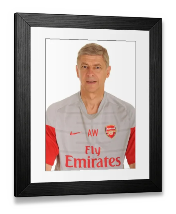Framed Print : Arsene Wenger at Emirates Stadium, Arsenal's Leader in London Football, 2009