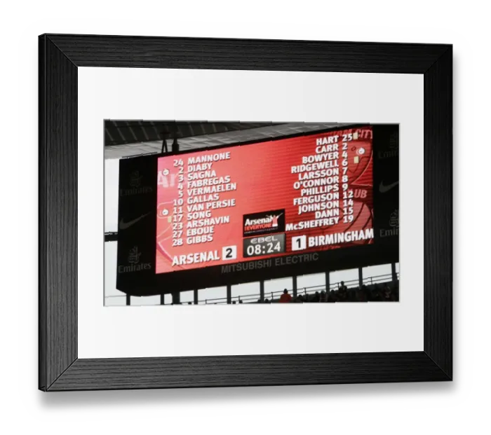 Framed Print : Arsenal for Everyone on the scoreboard