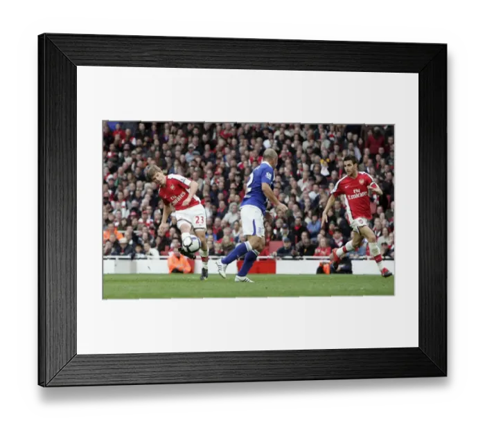 Framed Print : Andrey Arshavin scores Arsenals 3rd goal as Cesc Fabregas