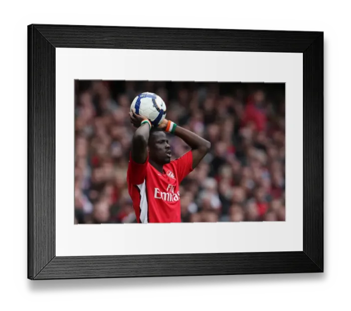 Framed Print : Emmanuel Eboue's Triumph: Arsenal 3-1 Birmingham City, Barclays Premier League, October 17, 2009
