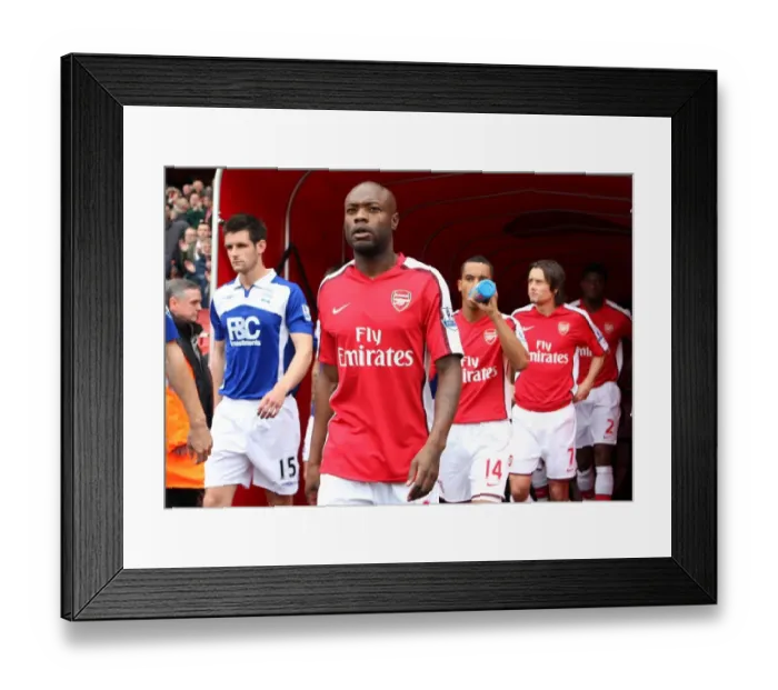 Framed Print : William Gallas in Action: Arsenal's 3:1 Victory over Birmingham City in the Barclays Premier League at Emirates Stadium (17 / 10 / 09)