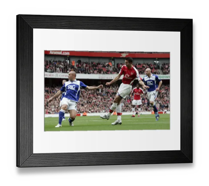 Framed Print : Robin van Persie scores Arenals 1st goal past Stephen Carr Framed Print : Robin van Persie scores Arenals 1st goal past Stephen Carr