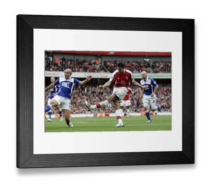 Framed Print : Robin van Persie Scores First Goal: Arsenal's 3-1 Victory over Birmingham City in the Premier League Framed Print : Robin van Persie Scores First Goal: Arsenal's 3-1 Victory over Birmingham City in the Premier League