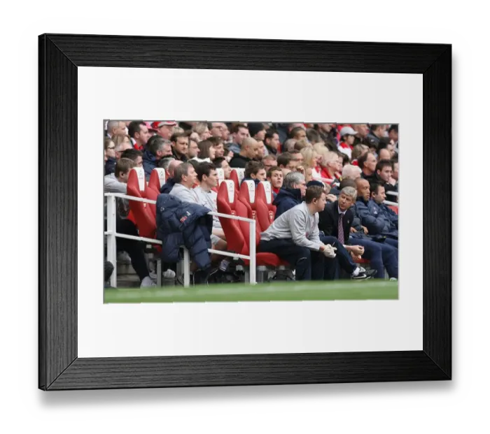 Framed Print : Arsene Wenger the Arsenal Manager and Colin Lewin