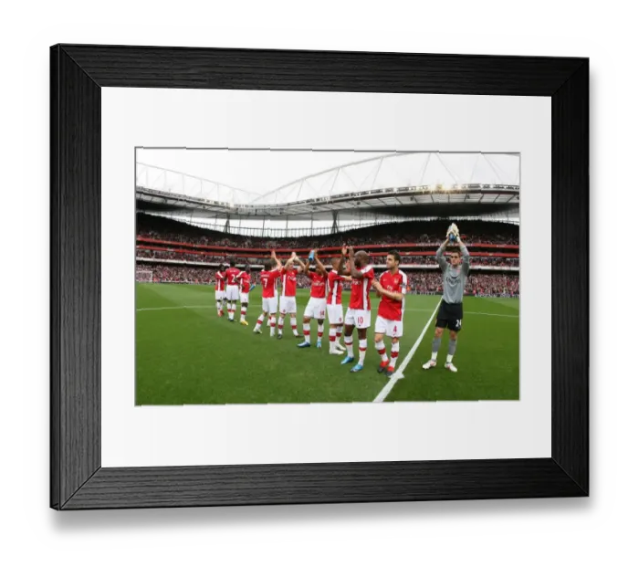 Framed Print : Arsenal Players Show Appreciation to Fans: 3-1 Win Over Birmingham City, Barclays Premier League, Emirates Stadium (2009) Framed Print : Arsenal Players Show Appreciation to Fans: 3-1 Win Over Birmingham City, Barclays Premier League, Emirates Stadium (2009)