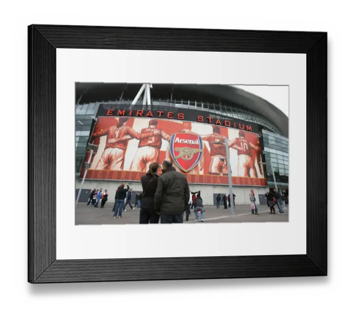 Framed Print : The new Arsenalisation designs on the stadium Framed Print : The new Arsenalisation designs on the stadium