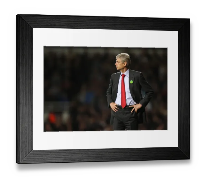 Framed Print : Arsene Wenger at The Battle of Upton Park: A 2:2 Stalemate with West Ham United (2009)