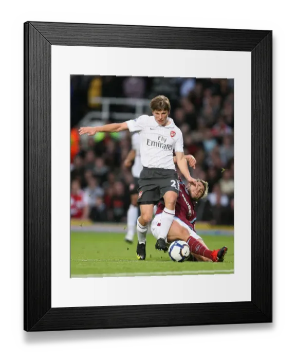 Framed Print : Arsene Wenger's Arsenal Face Off Against Valon Behrami's West Ham in Premier League Stalemate, October 2009