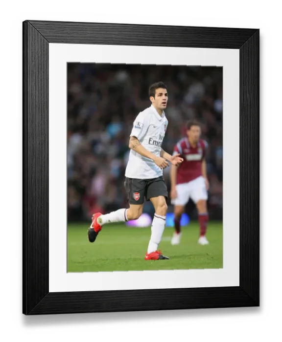 Framed Print : Cesc Fabregas: Battle at Upton Park - Arsenal vs. West Ham United, 2009 Framed Print : Cesc Fabregas: Battle at Upton Park - Arsenal vs. West Ham United, 2009