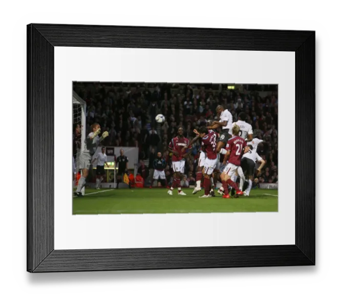 Framed Print : Gallas Scores the Equalizer: Arsenal vs. West Ham, 2009