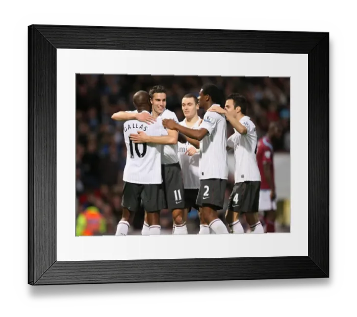 Framed Print : Arsenal's Gallas and Teammates Celebrate Second Goal Against West Ham, 2009 Framed Print : Arsenal's Gallas and Teammates Celebrate Second Goal Against West Ham, 2009