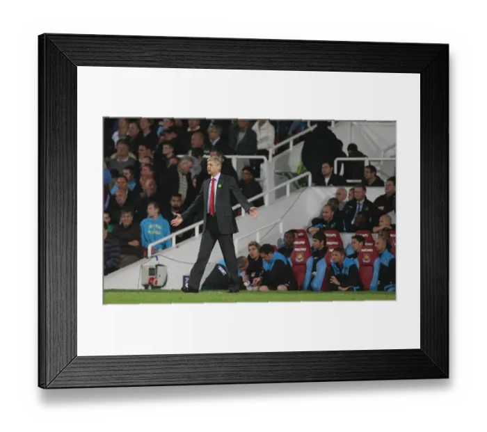 Framed Print : Wenger at the Boleyn Ground: 1-1 Stalemate with West Ham, 2009