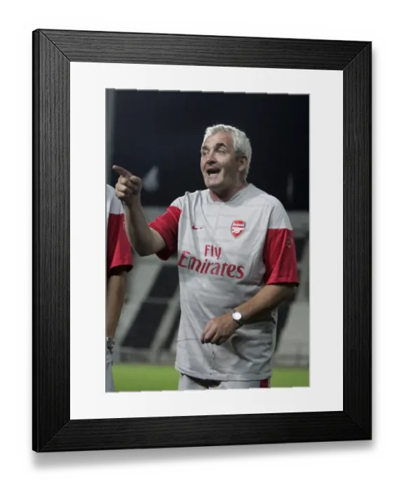 Framed Print : Arsenal Ladies Manager Tony Gervaise