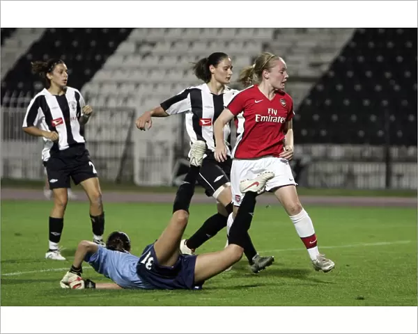 Kim Little scores Arsenals 3rd goal her 2nd past Charalampidou