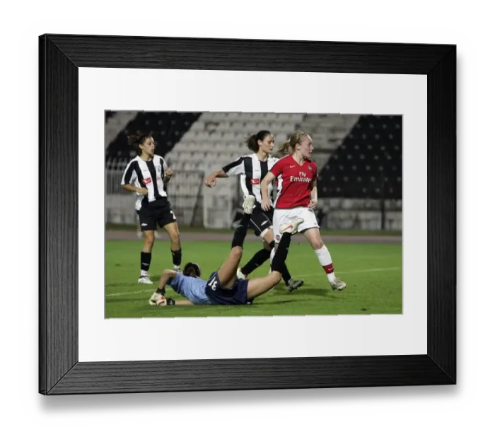 Framed Print : Kim Little scores Arsenals 3rd goal her 2nd past Charalampidou Framed Print : Kim Little scores Arsenals 3rd goal her 2nd past Charalampidou