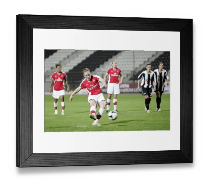 Framed Print : Kim Little scores her 3td goal Arsenals 4th from the penalty spot